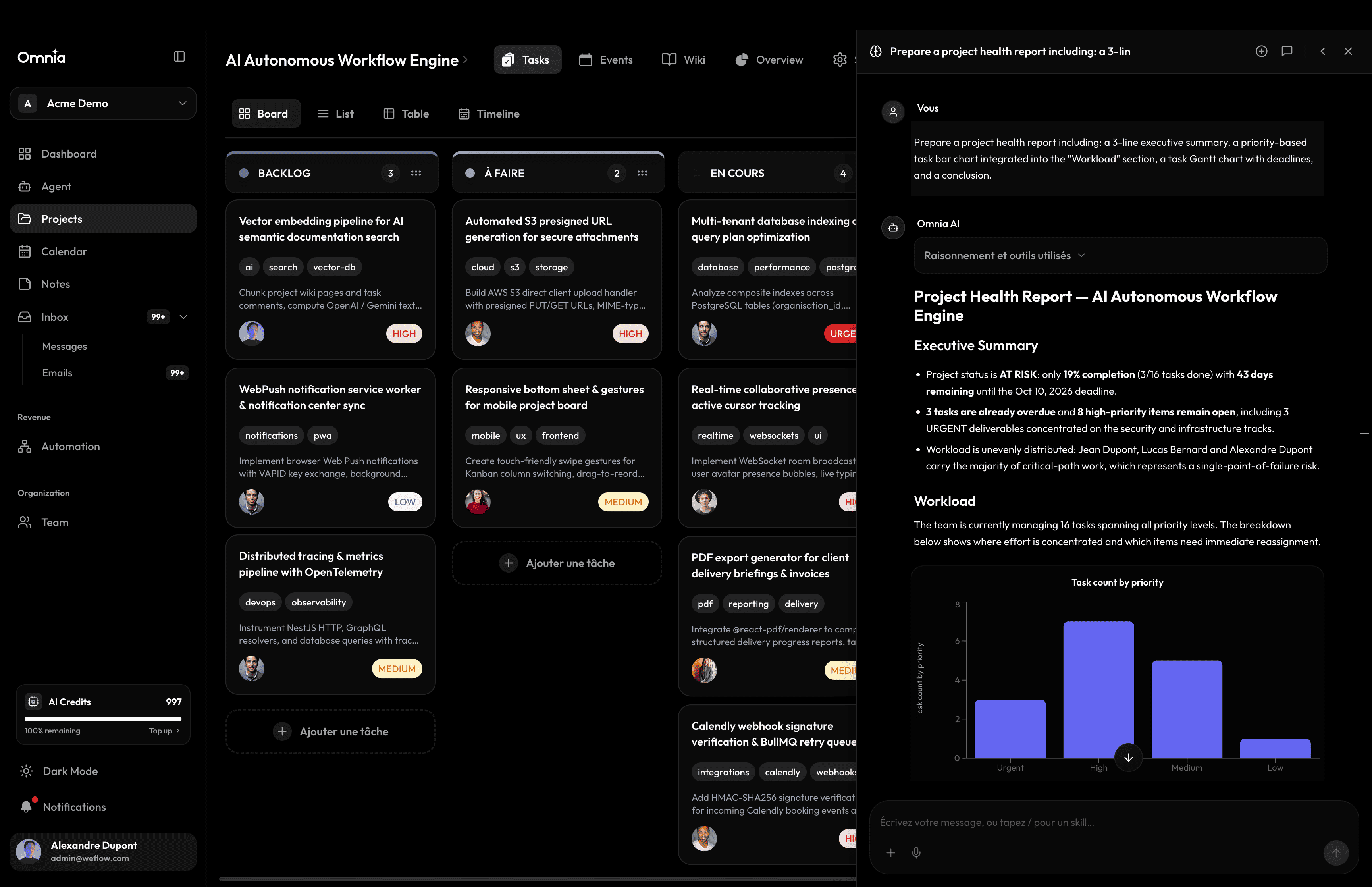 Floating contextual AI assistant widget
