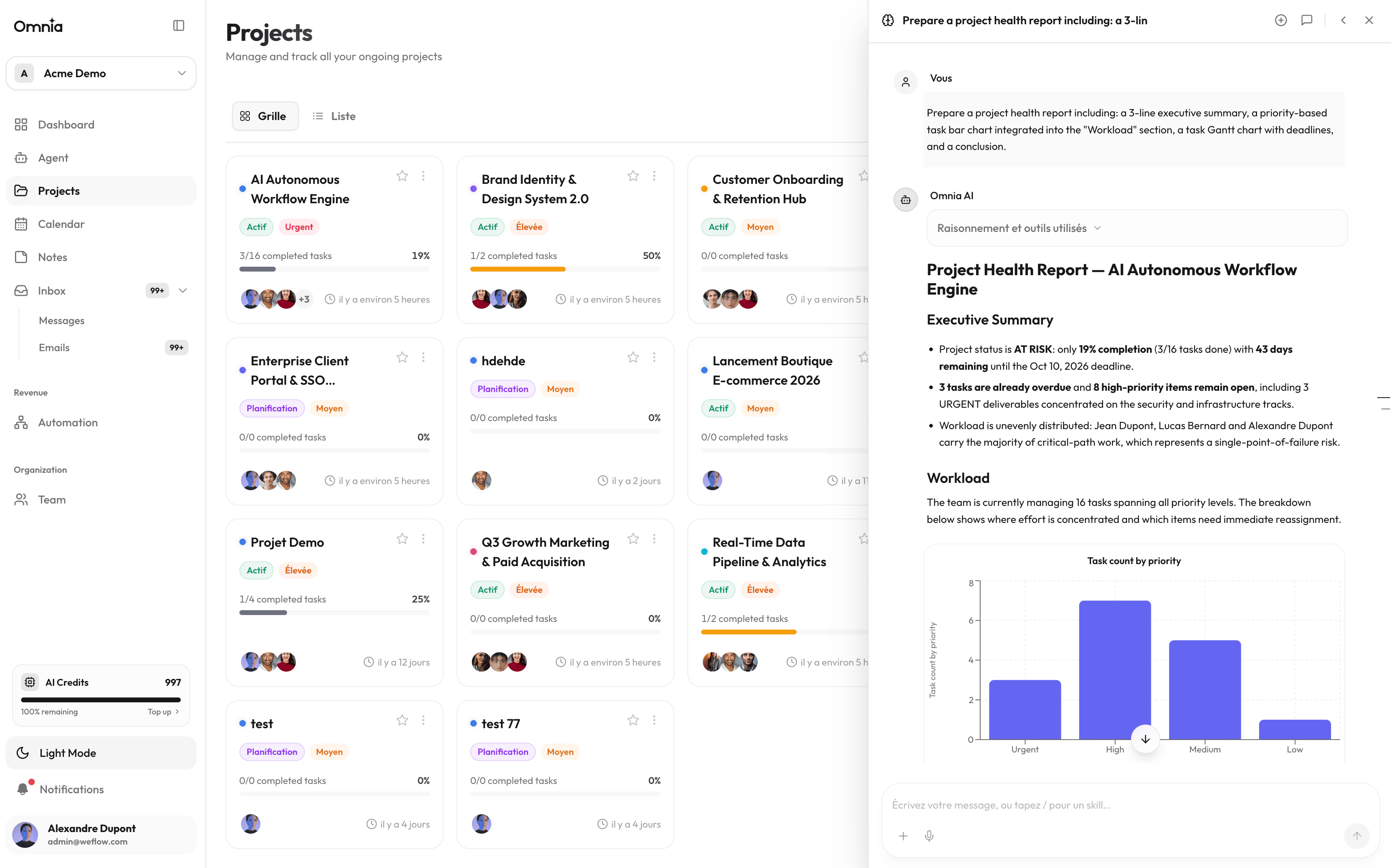 Floating contextual AI assistant widget