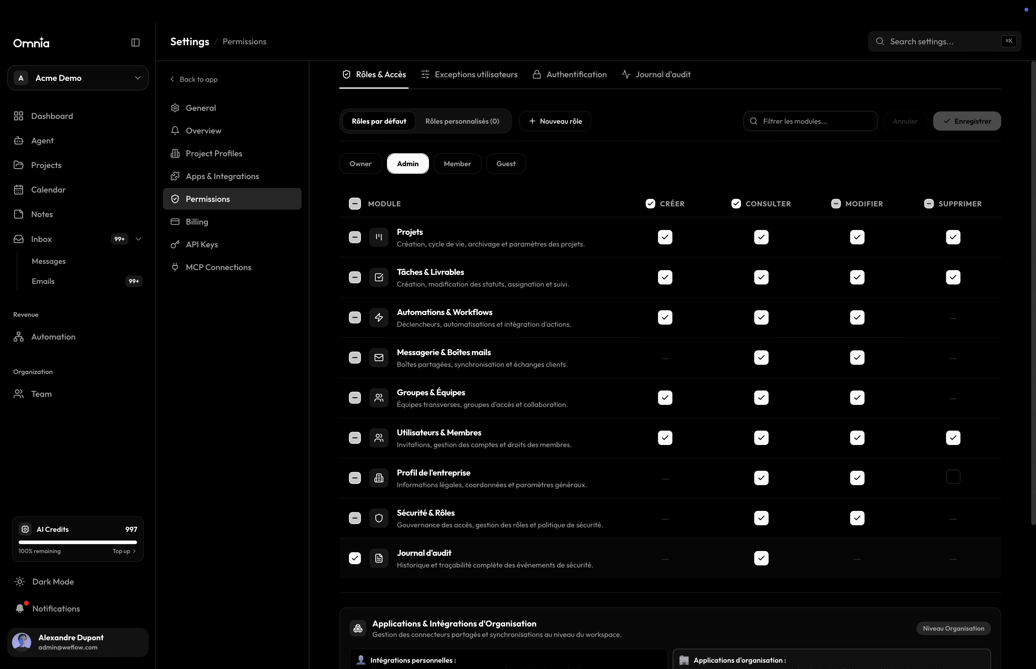 Roles, Teams & Permissions